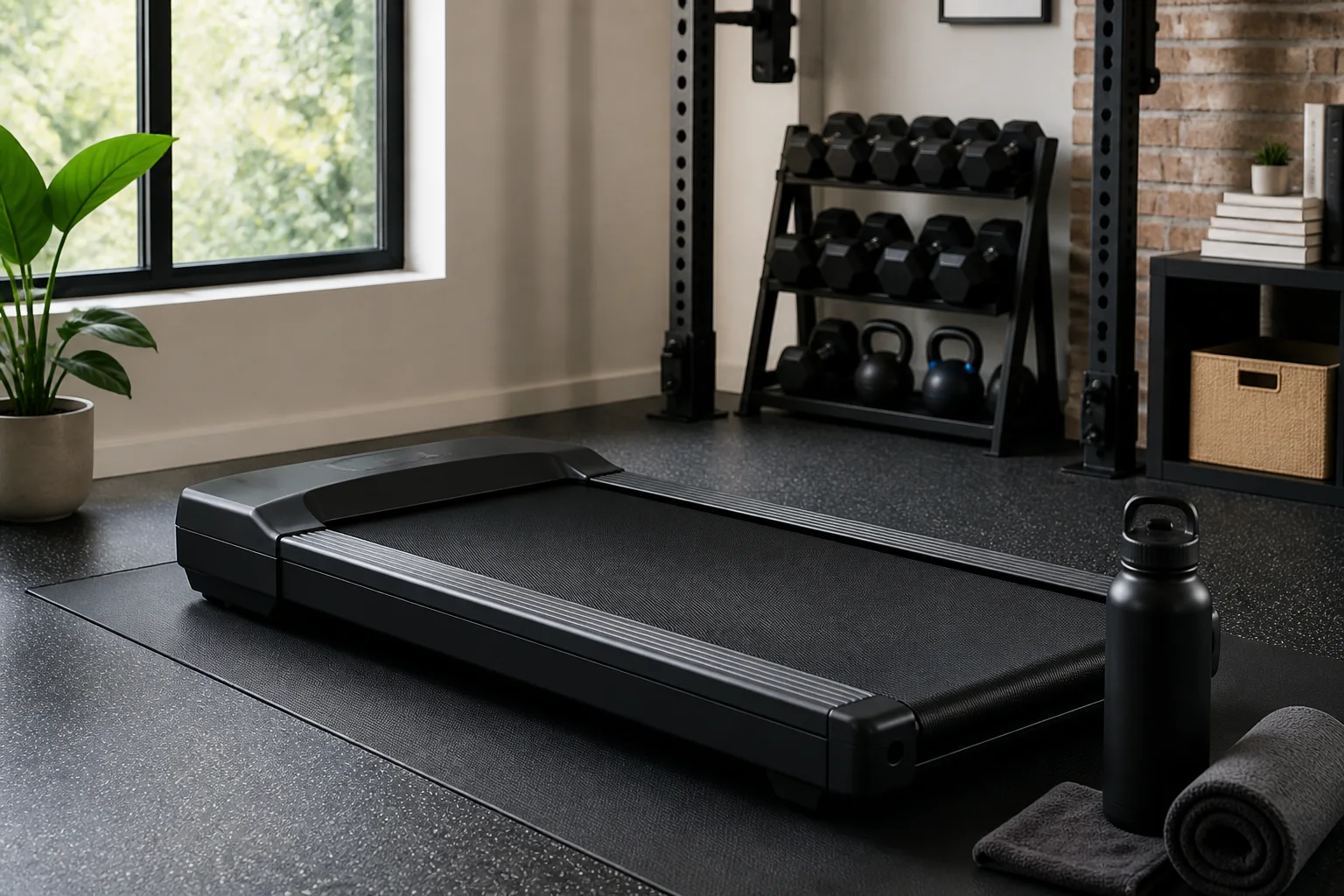 Walking pad equipment and setup illustrating Best Walking Pad for Heavy Users (300+ lbs)