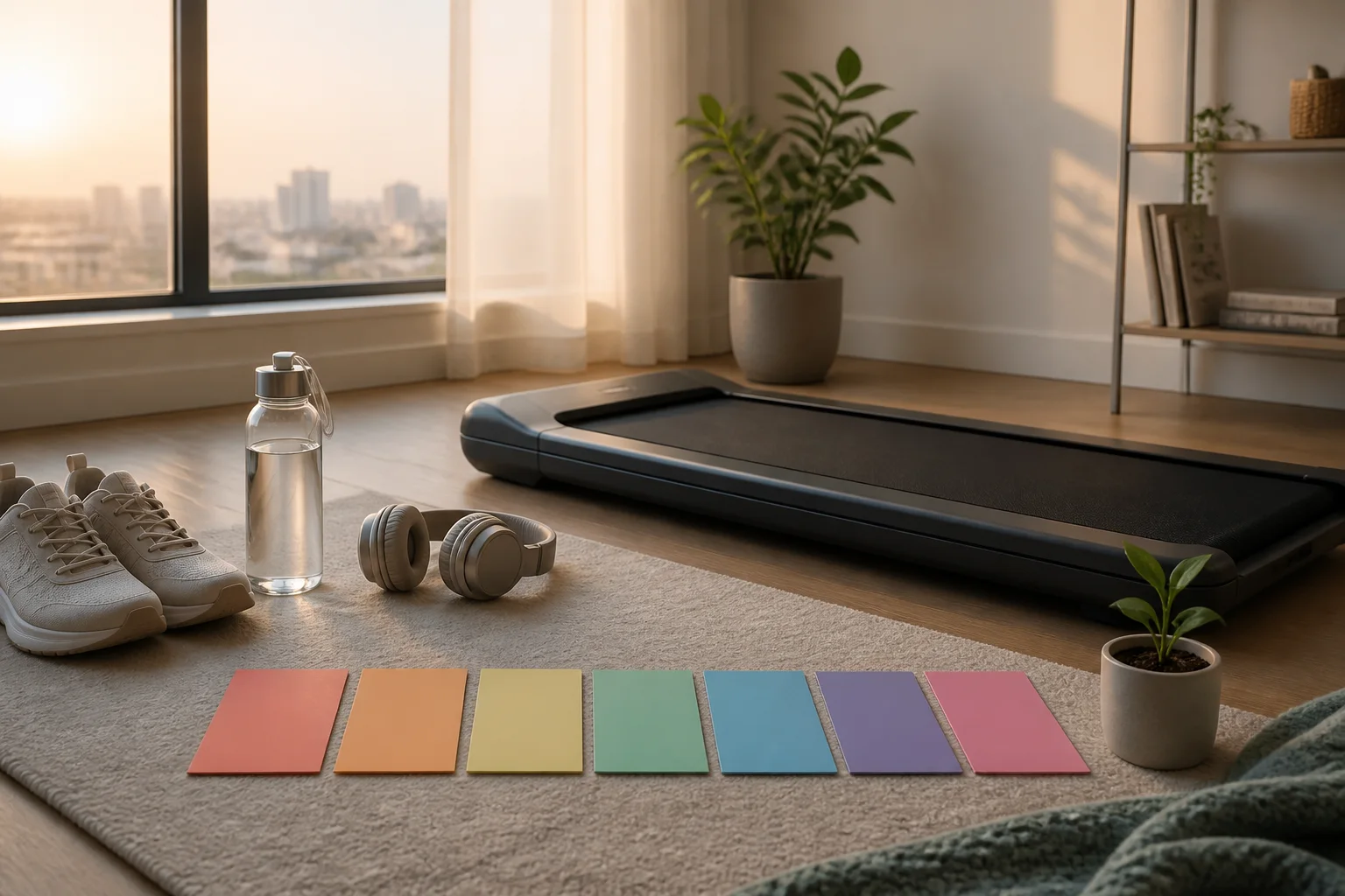 Walking pad equipment and setup illustrating How to Stay Motivated Using a Walking Pad Daily