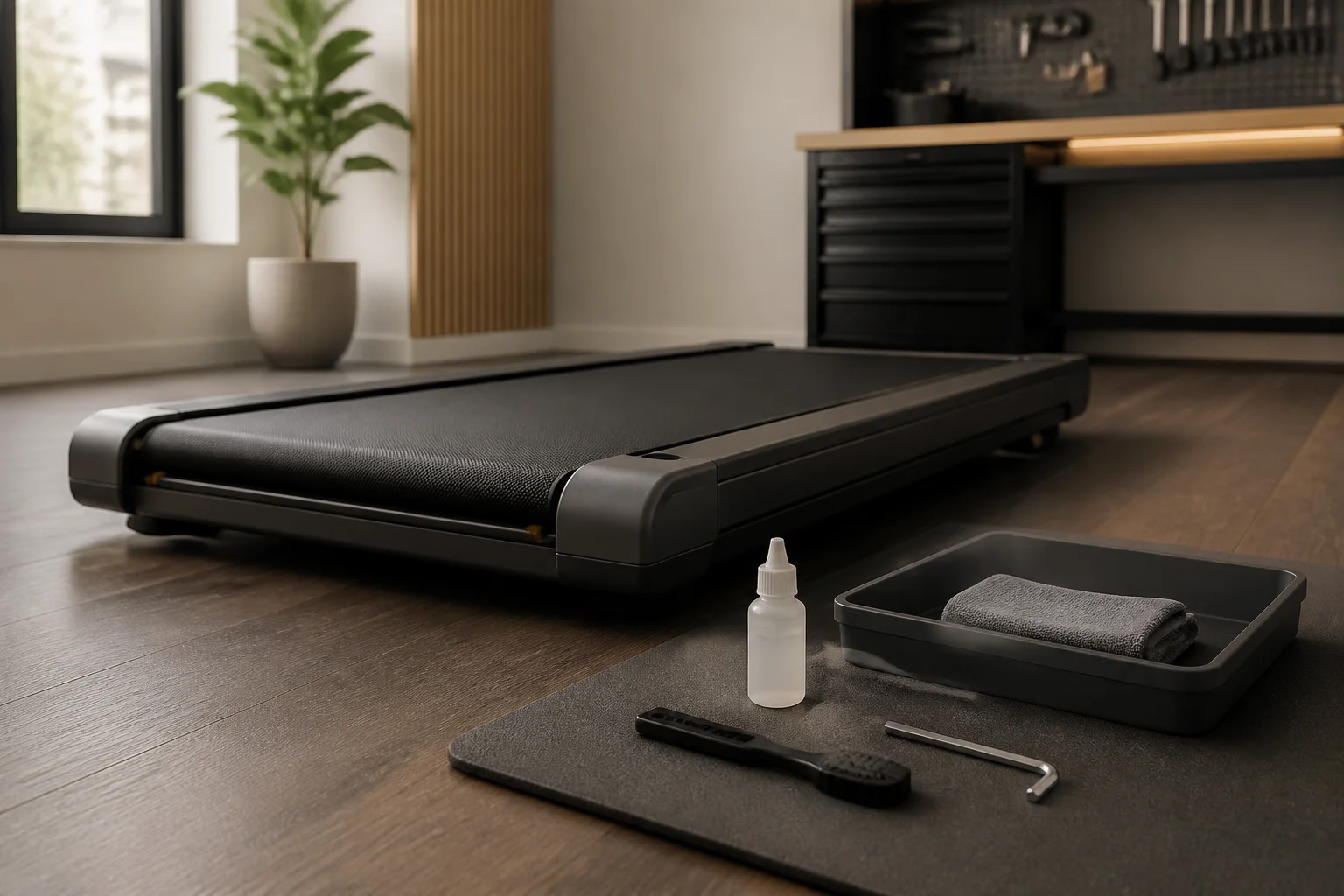 Walking pad equipment and setup illustrating Walking Pad Maintenance Guide (Keep It Running 2026)