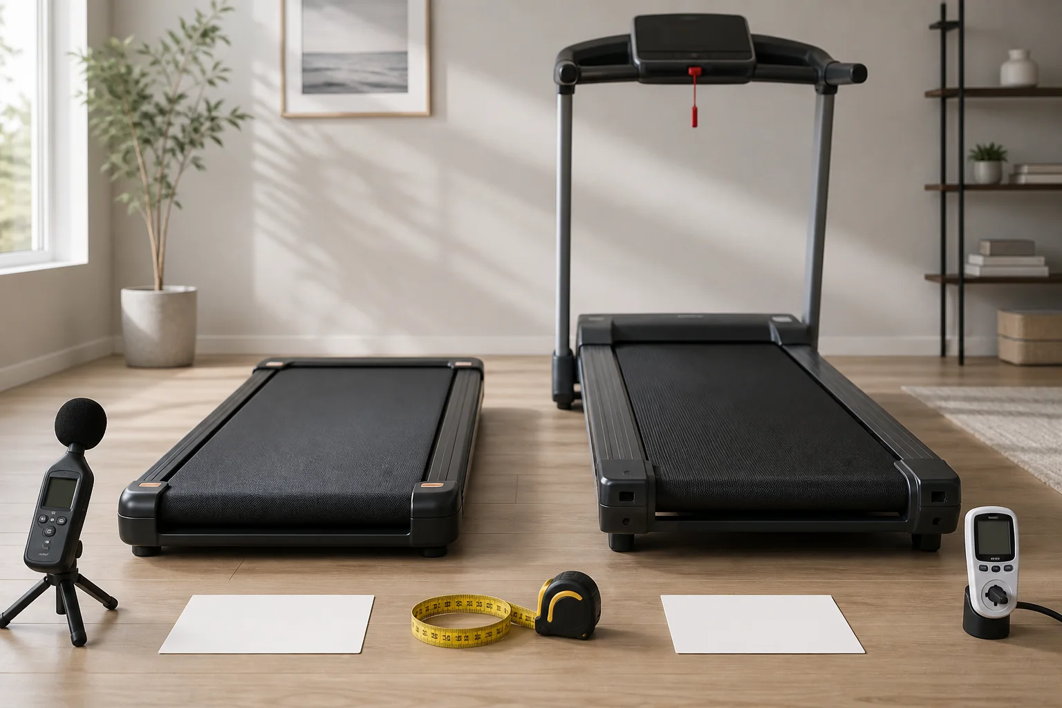 Walking pad equipment and setup illustrating Walking Pad vs Regular Treadmill: Which Is Better for Home Use?
